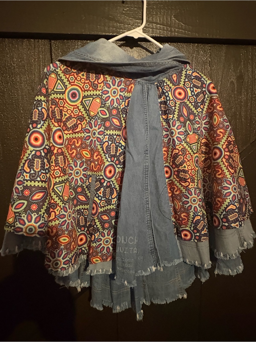 Vibrant Denim Poncho